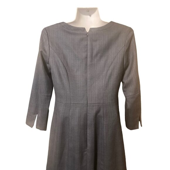 VTG Women's Pendleton Size 2 Petite Blue Gray Pencil Virgin Wool Dress Lined EUC - Picture 4 of 10